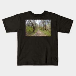 Hiking trail in the forest Kids T-Shirt